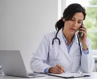 доктор говорит по телефону 